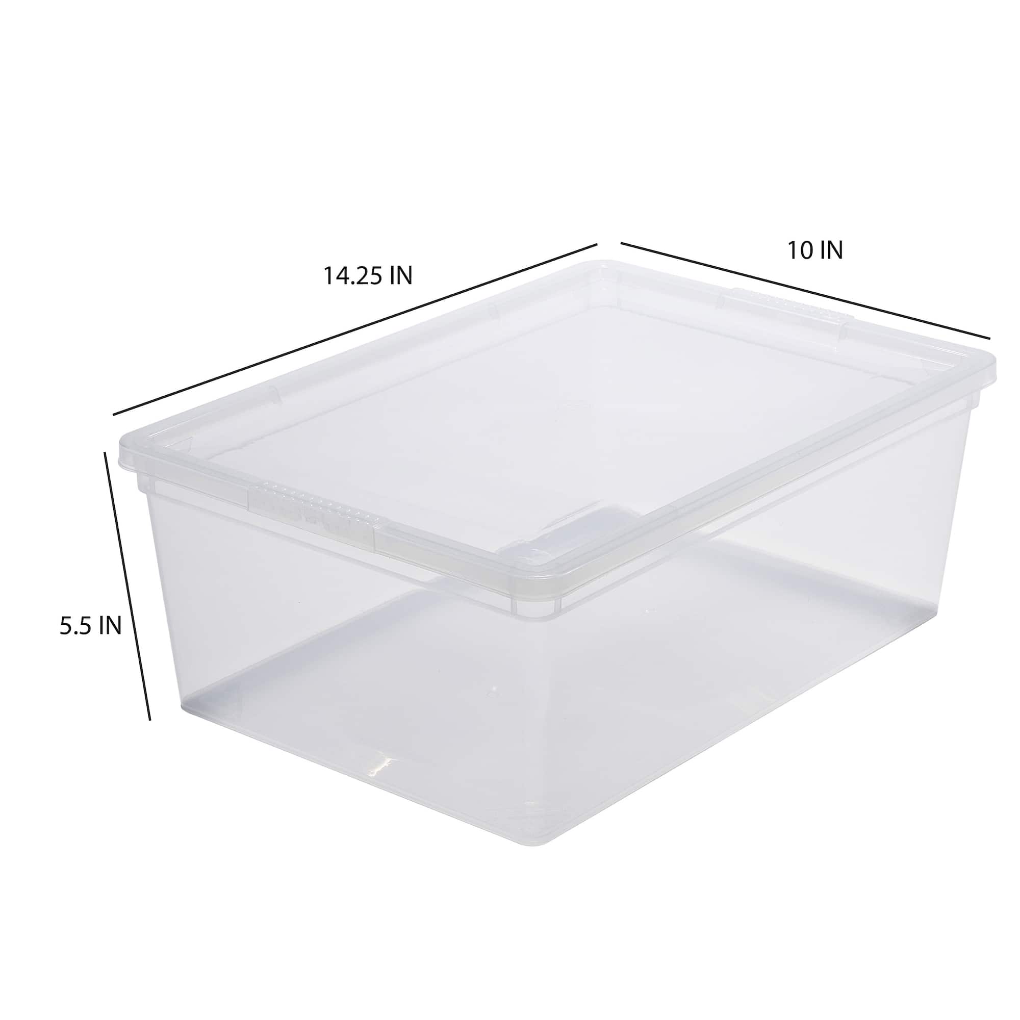 Simplify Clear Stackable Storage Bins with Lids, 4ct.